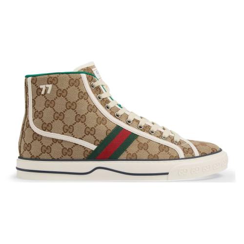  GUCCI古馳 22年秋冬 男士 Gucci Tennis 1977系列男士高幫運(yùn)動(dòng)鞋 625807 HVK70 9765