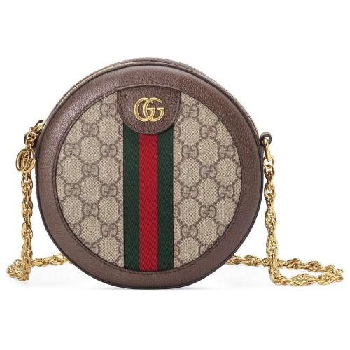  GUCCI古馳 22年秋冬 女士 Ophidia系列GG圓形迷你肩背包 550618 96I3B 8745 預(yù)定商品2-6周發(fā)貨