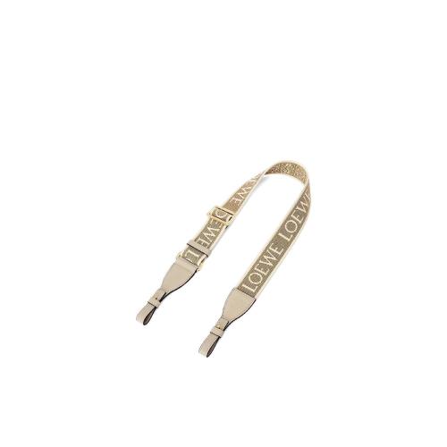  LOEWE羅意威 22年秋冬 女士 肩帶 Anagram loop strap in jacquard and calfskin C886T90X01-2