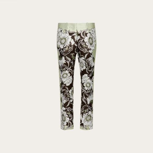  VALENTINO華倫天奴 22年秋冬 女士 休閑褲 PANTALON EN JACQUARD STREET FLOWERS DAISYLAND XB