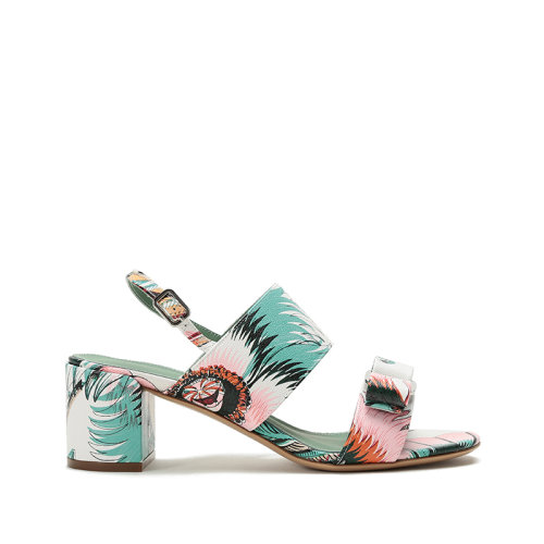 Salvatore Ferragamo/菲拉格慕  女士牛皮VARA蝴蝶結粗跟涼鞋 0741728