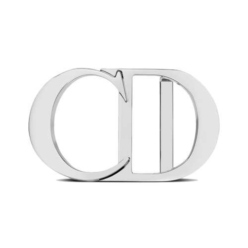 DIOR/迪奧 男士CD標(biāo)志黃銅鍍鈀飾面35mm皮帶扣4912PLMET_H02K