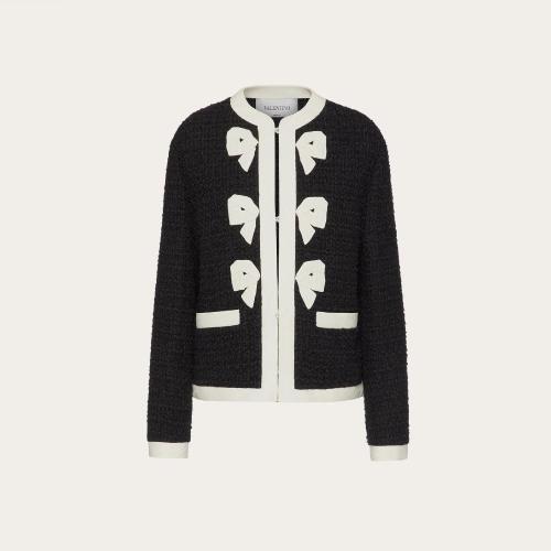  VALENTINO華倫天奴 22年秋冬 女士 夾克 VESTE BRODéE EN TWEED ET LAINE XB3CE3776U80NA