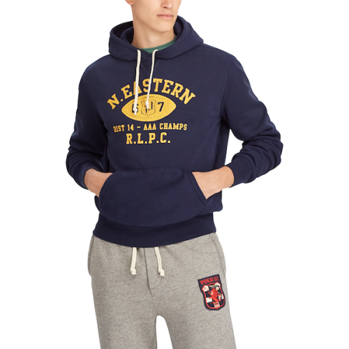 Polo Ralph Lauren/拉夫勞倫馬球 18新款男士印圖案棉混抓絨帶帽長袖衛(wèi)衣 445986