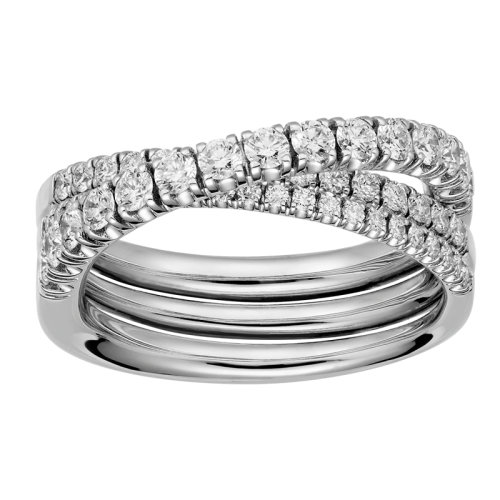 CARTIER/卡地亞 ETINCELLEE系列 18K金白金鑲嵌52顆明亮式切割鉆石 結(jié)婚求婚訂婚戒指N4753200