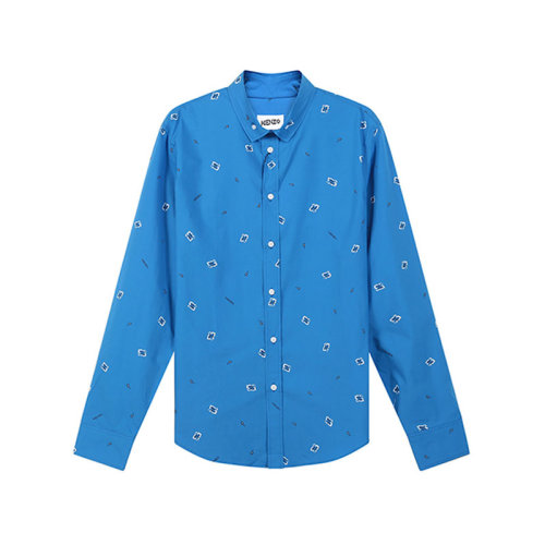 KENZO/高田賢三【22春夏新款】男士棉質(zhì)長(zhǎng)袖休閑襯衫 5CH200 9I5