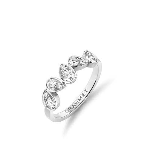 Chaumet/尚美 戒指/指環(huán) JOSéPHINE RONDE D'AIGRETTES系列 女士18k金白金鑲有多顆明亮切割鉆石戒指083668