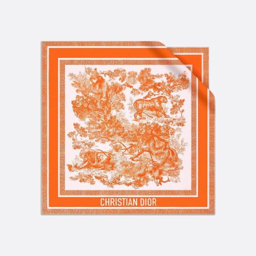  DIOR迪奧 22年春夏 女士 圍巾 Carre Toile de Jouy Sauvage 21JOU070I602_C246