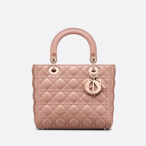  DIOR迪奧 22年秋冬 女士 手提包 中號 Lady Dior 手袋 M0565ONGE_M50P 預(yù)定商品1-3周發(fā)貨