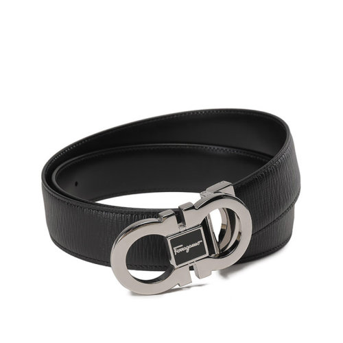 Salvatore Ferragamo/菲拉格慕 【22秋冬新款】 男士牛皮革可裁剪GANCINI板扣式雙面皮帶腰帶3.5cm 670142