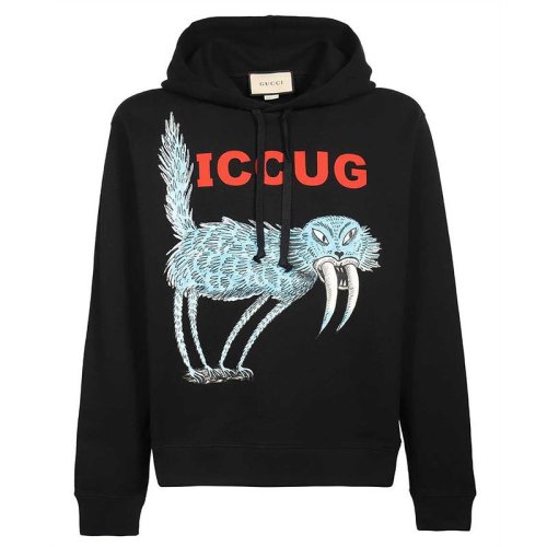  GUCCI/古馳 男士黑色棉質(zhì)衛(wèi)衣 646953 XJDJN 1082 PLFSX