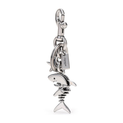 COACH/蔻馳 女士 銀色金屬鯊魚(yú)鑰匙扣 22950_SLV HJH0022B