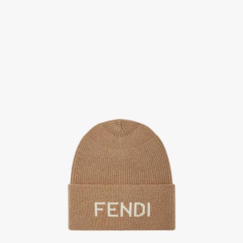  FENDI芬迪 22年秋冬 女士 帽子 米色羊絨帽子 FXQ924AM4AF0QB9