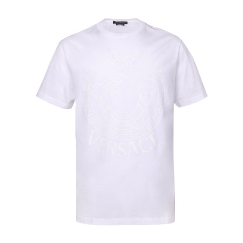 VERSACE/范思哲 男士短袖T恤 男士白色棉質(zhì)圓領(lǐng)短袖T恤 A85172 A228806