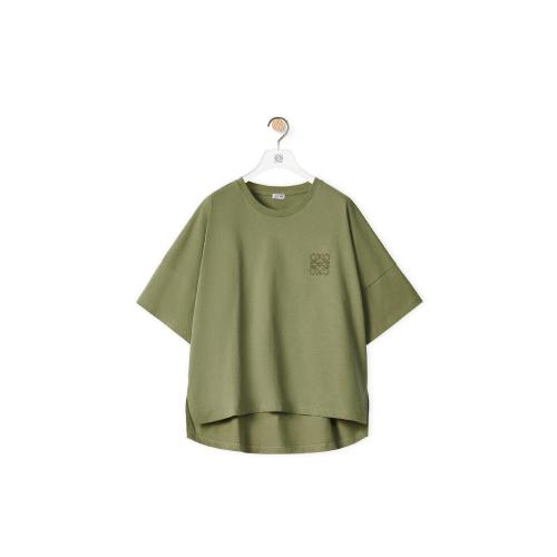  LOEWE羅意威 22年秋冬 女士 短袖T恤 Short oversize Anagram T-shirt in cotton S359341XA4-4