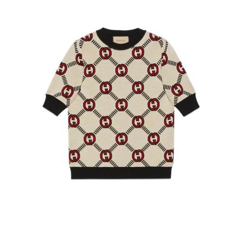  GUCCI古馳 22年秋冬 女士 互扣式雙G雙面羊毛毛衣 678310 XKB7T 9194