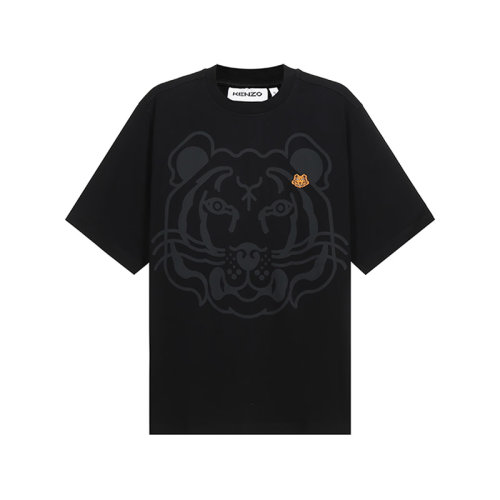 KENZO/高田賢三 男士短袖T恤 男士棉質(zhì)超大造型K Tiger圓領(lǐng)短袖T恤 5TS522 4SA