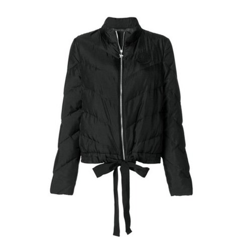 Moncler 蒙口 服裝 女裝 服飾 黑色Pirouette時尚系帶短款 女士羽絨服外套