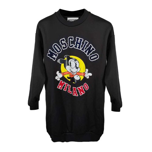 MOSCHINO/莫斯奇諾黑色女士長袖衛(wèi)衣EA045405413555