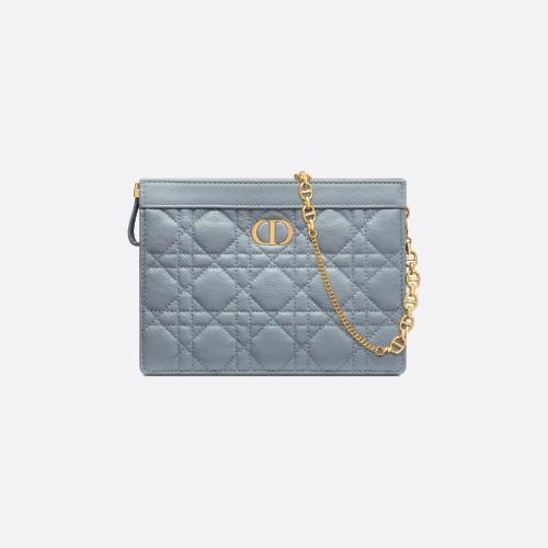  DIOR迪奧 22年秋冬 女士 手拿包 Pochette zippee a chaine Dior Caro S5106UWHC_M81B