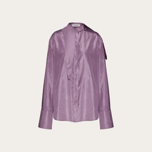  VALENTINO華倫天奴 22年秋冬 女士 長(zhǎng)袖襯衫 CHEMISIER EN TAFFETAS LA_Vé XB0AB3H5745M07