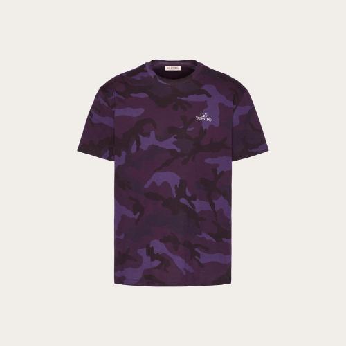  VALENTINO華倫天奴 22年秋冬 男士 短袖T恤 T-SHIRT EN COTON A_VEC IMPRIMé CAMOUFLAGE 1V3M