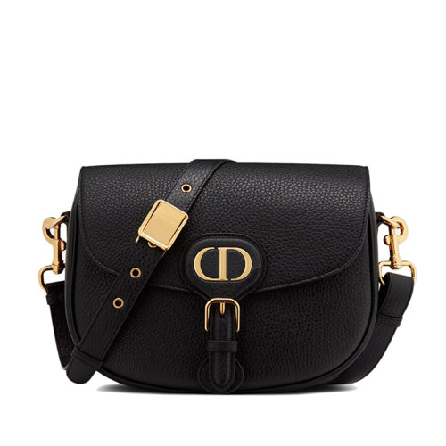 DIOR/迪奧 BOBBY系列 女士中號黑色粒面小牛皮斜挎單肩包M9319UBBN_M900