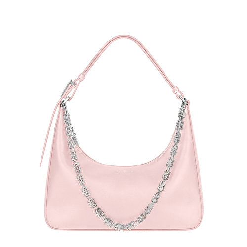 Givenchy/紀(jì)梵希 MOONCUT系列 女士小號HOBO粉紅色牛皮革腋下包肩背手提包BB50LGB1A4-682