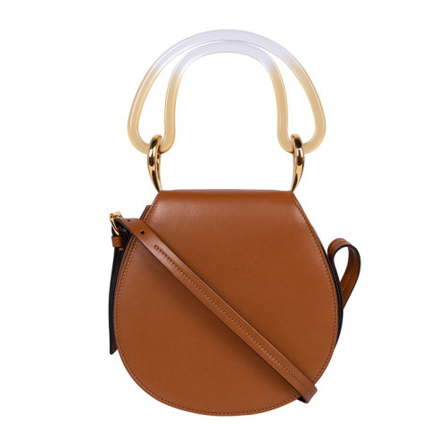 MARNI/瑪尼  女士山羊皮弧形手柄單肩斜挎包手提包