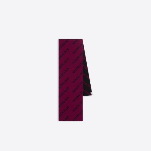  BALENCIAGA巴黎世家 22年春夏 男士 圍巾 Allover Logo Scarf in Purple 659680T15675272