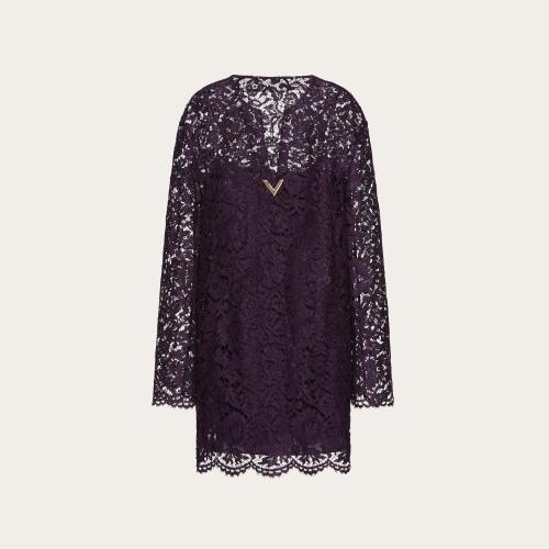  VALENTINO華倫天奴 22年秋冬 女士 連衣裙 ROBE CAFTAN EN GUIPURE V?GOLD XB3VAYC81ECY82