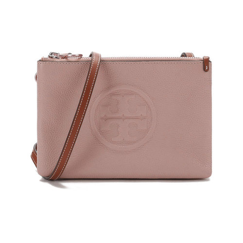 Tory Burch/湯麗柏琦女士PERRY系列皮革BOMBE單肩斜挎包雙T LOGO 79396
