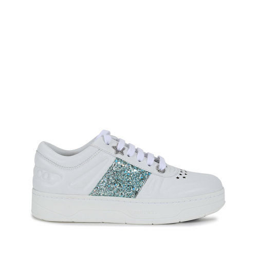 Jimmy Choo/周仰杰 女士皮革/閃光面料系帶休閑運(yùn)動(dòng)鞋 HAWAII F CLJ