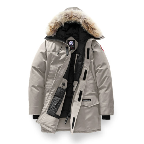 CANADA GOOSE/加拿大鵝   LANGFORD COUPE FUSION系列 男士石灰石色連帽毛邊防風(fēng)派克大衣2062MA-CALCAIRE