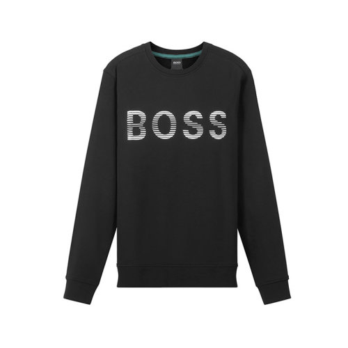 HUGO BOSS/雨果博斯 男士棉質(zhì)圓領(lǐng)長(zhǎng)袖衛(wèi)衣運(yùn)動(dòng)衫LOGO圖案 50472235