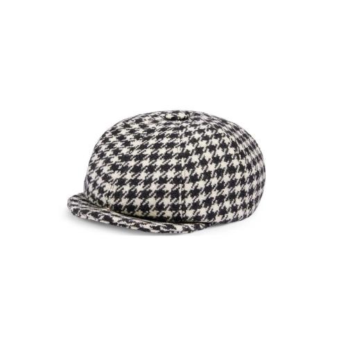  GUCCI古馳 22年秋冬 男士 Gucci HA HA HA特別系列千鳥格羊毛帽 715061 4HATH 9000