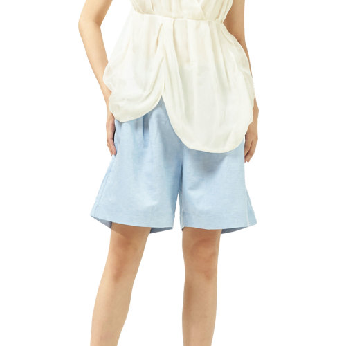 19年春夏款nisiss/怡夕鉚釘裝飾闊腿中褲女士休閑褲y172xg03