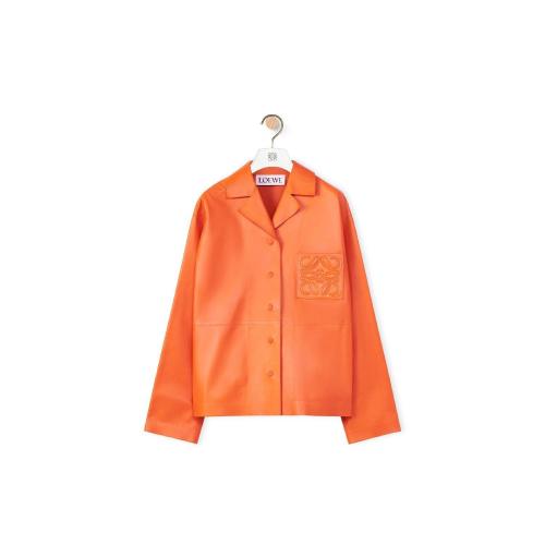  LOEWE羅意威 22年秋冬 女士 長袖襯衫 Anagram pyjama shirt in nappa S359Y31L03-9100