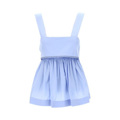 CHLOE/克洛伊 女士藍(lán)色棉質(zhì)吊帶/背心 CHC21AHT67044 49N