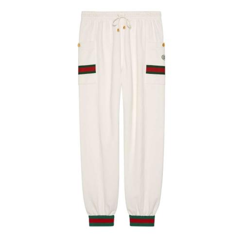  GUCCI古馳 22年秋冬 男士 飾織帶針織慢跑長(zhǎng)褲 625404 XJCOE 9146