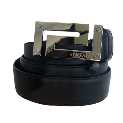 VERSACE/范思哲 主經(jīng)典回形紋標(biāo)頭男士腰帶  bi 皮帶男