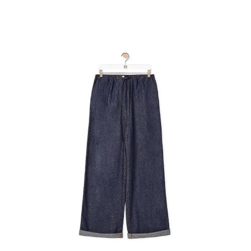  LOEWE羅意威 22年秋冬 女士 牛仔褲 Anagram drawstring jeans in denim S359Y11X10-5431