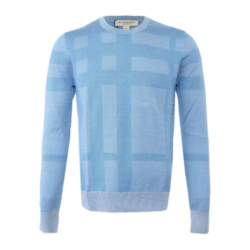  BURBERRY/博柏利 男士格紋桑蠶絲針織衫/毛衣 3965925 PLFSX