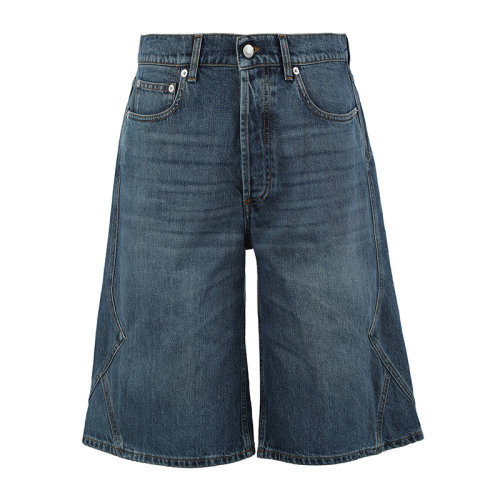 Alexander McQueen/亞歷山大麥昆22春夏牛仔短褲男士短褲677779QSY66
