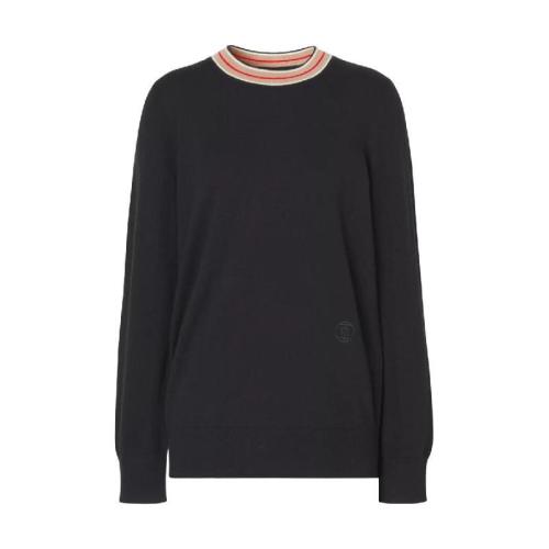  BURBERRY 22年秋冬 女士 條紋裝飾羊絨衫 80484281