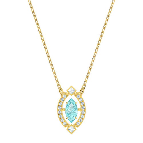 Swarovski/施華洛世奇 Sparkling Dance女士鍍金色綠色吊墜密鑲仿水晶項(xiàng)鏈 5497474