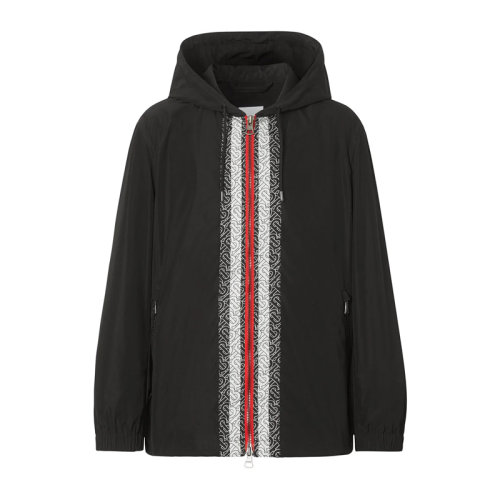 BURBERRY/博柏利 專屬標(biāo)識條紋裁片形狀記憶塔夫綢男士夾克80276831