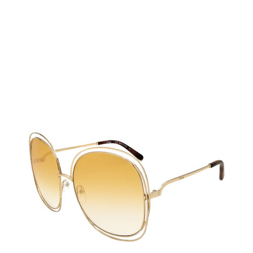 Chloe 明星同款 CHLOE/克洛伊 景甜 唐藝昕 蔻依 方形 鏤空 大框 鏤空鏡腿 太陽鏡 漸變色鏡片 墨鏡 眼鏡 CE126S 62mm CHLOE 克洛伊