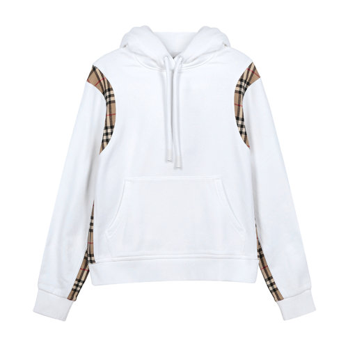 BURBERRY/博柏利女士格紋時尚百搭棉質(zhì)套頭連帽運動衫女衛(wèi)衣8032129