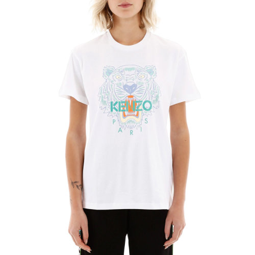 Kenzo 高田賢三   女裝 服飾 圓領(lǐng)潮流虎頭印花女士短袖T恤